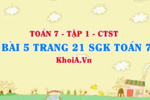 Bài 5 trang 21 SGK Toán 7 tập 1 Chân trời sáng tạo